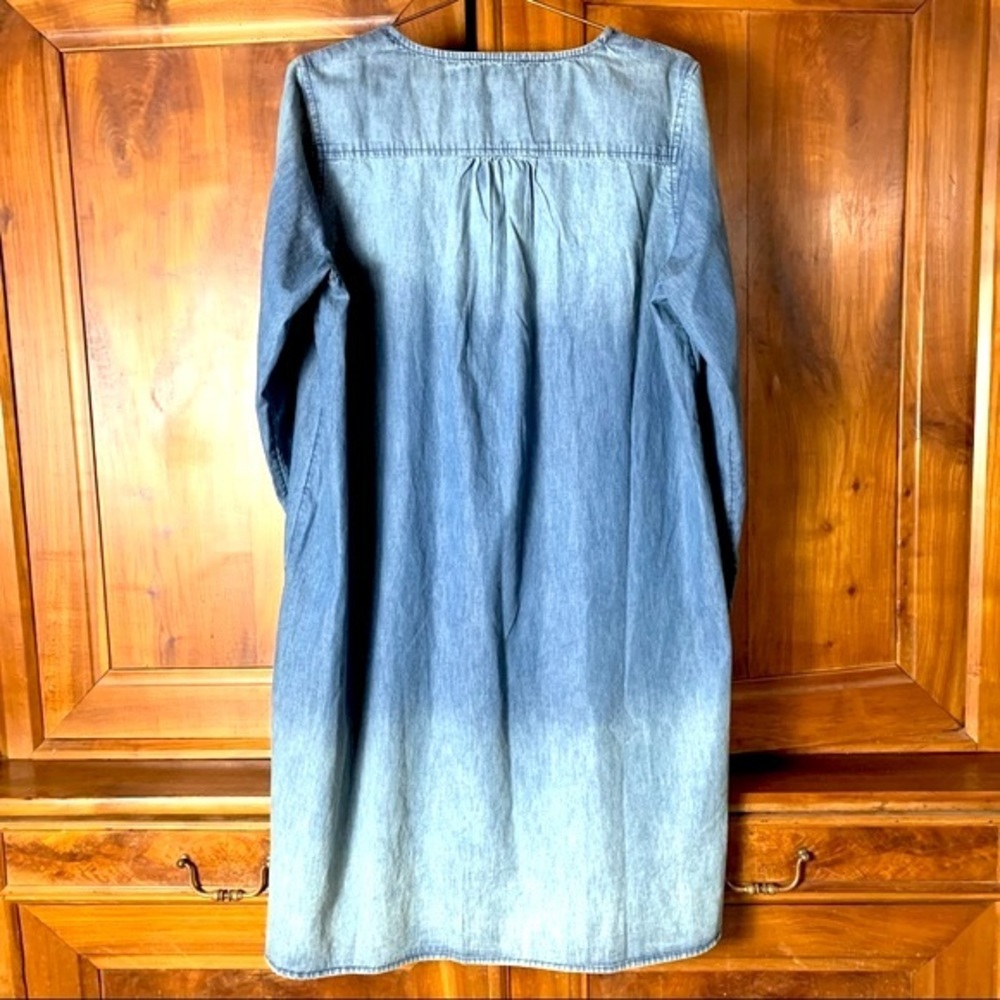 🌺Denim Embroidered Beaded Tantrums Midi Dress Sz L - Picture 4 of 15